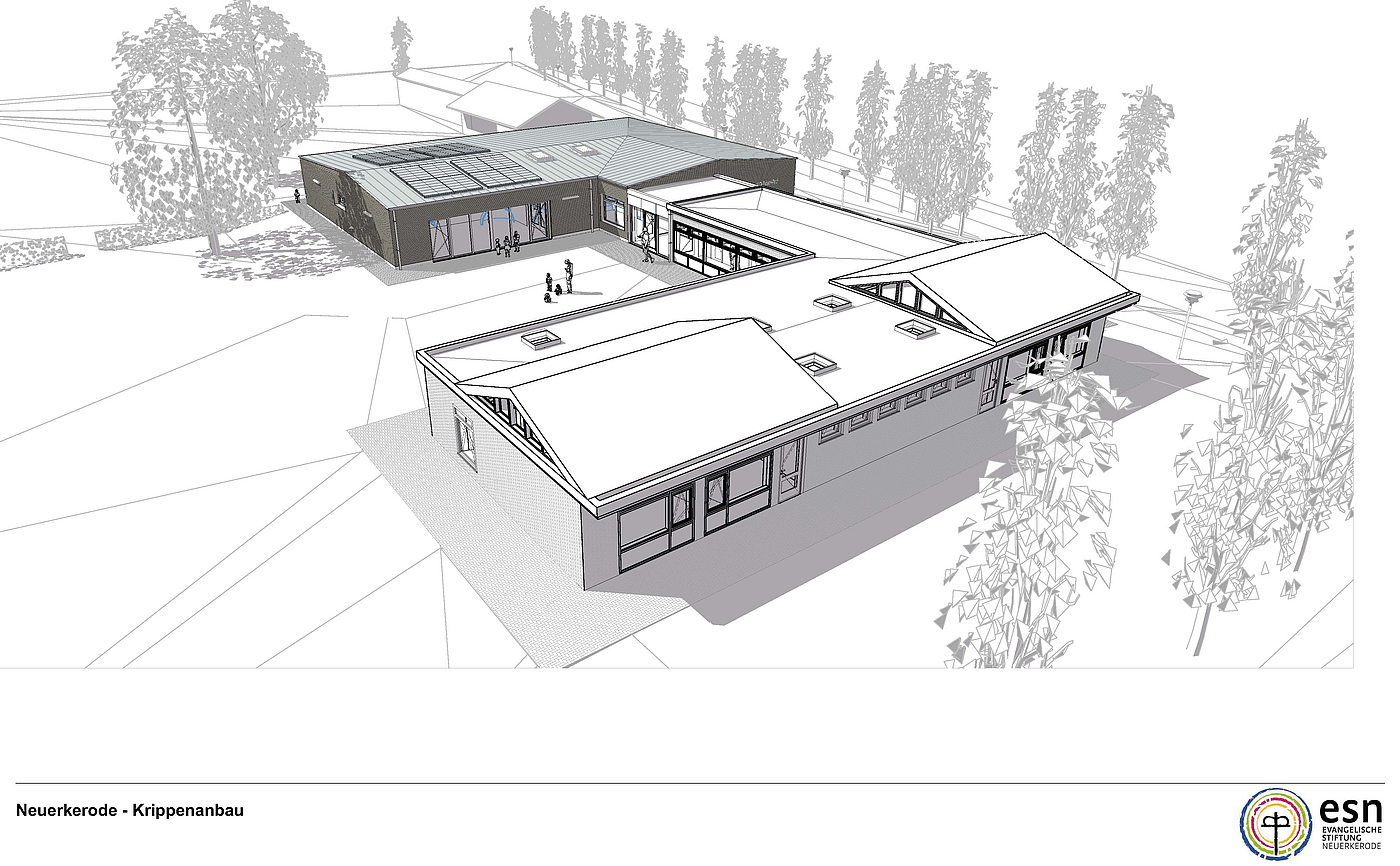 Architekten Entwurf für den Neubau