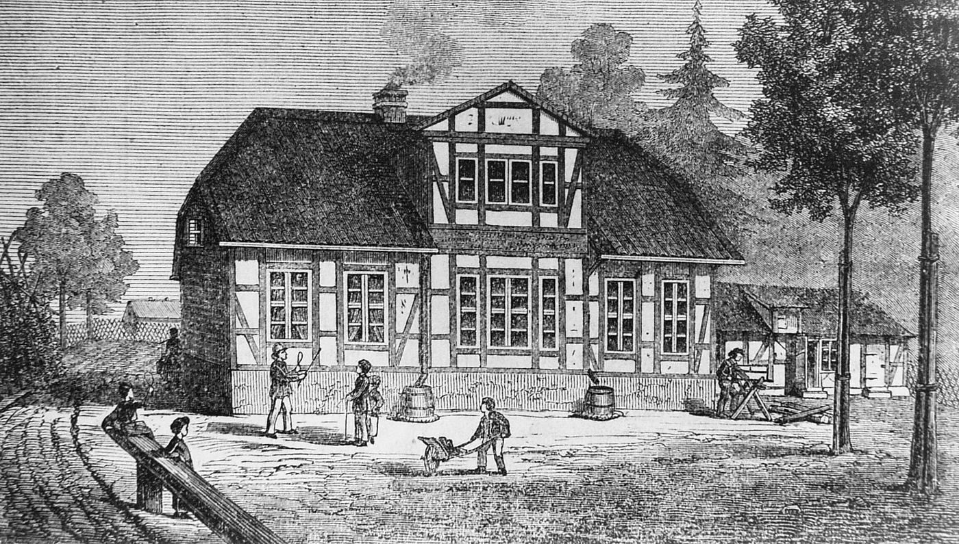 Zeichnung des Pfarrwitwenhaus in Erkerode von 1868