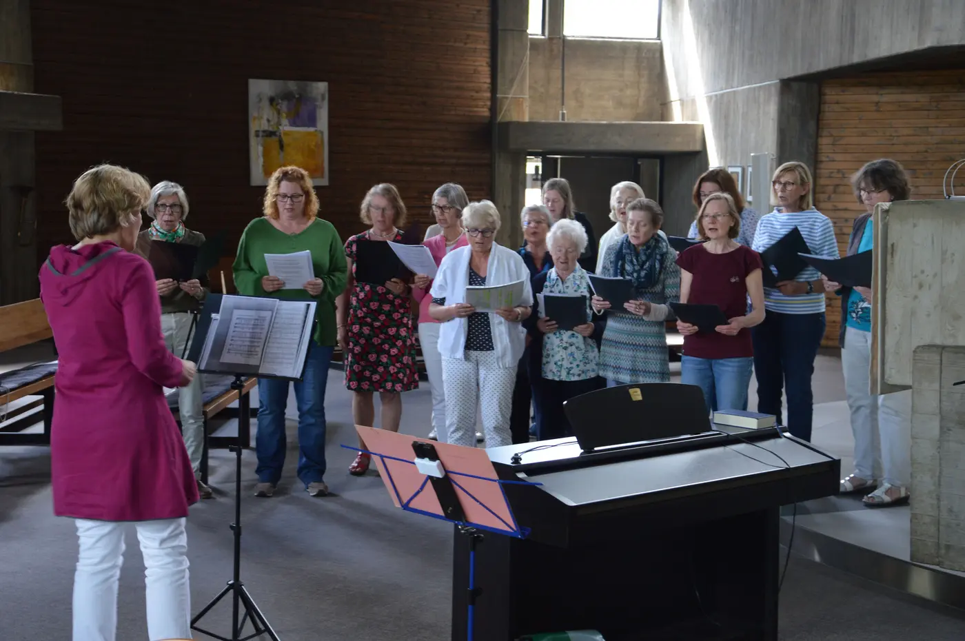 Der Brückenchor Unisono beim Fest der Filiale Schwarzer Berg in Braunschweig.