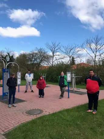 Bürgervertretung an den Fitness-Geräten