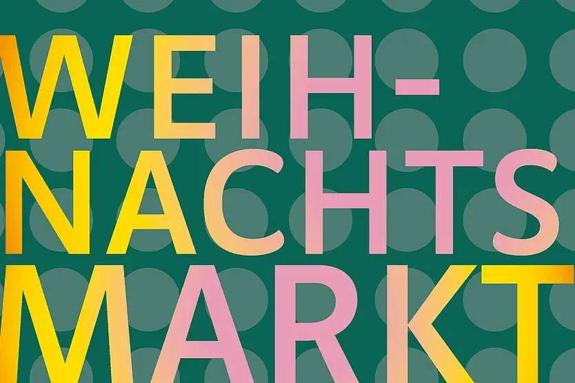 Ein Plakat des Weihnachtsmarktes.