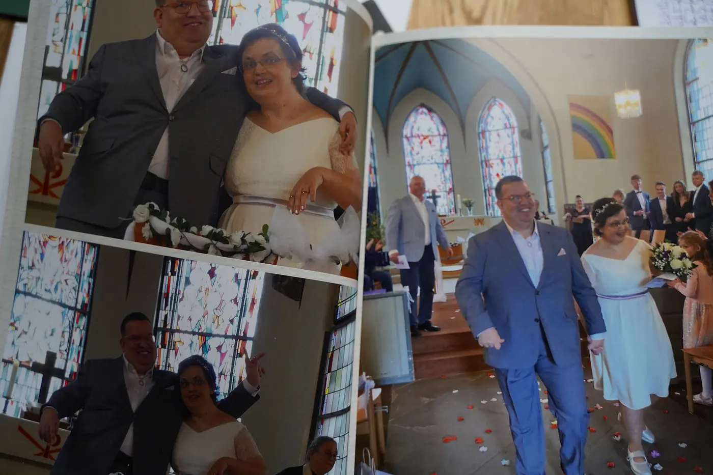 Fotos aus dem Fotoalbum einer Hochzeit