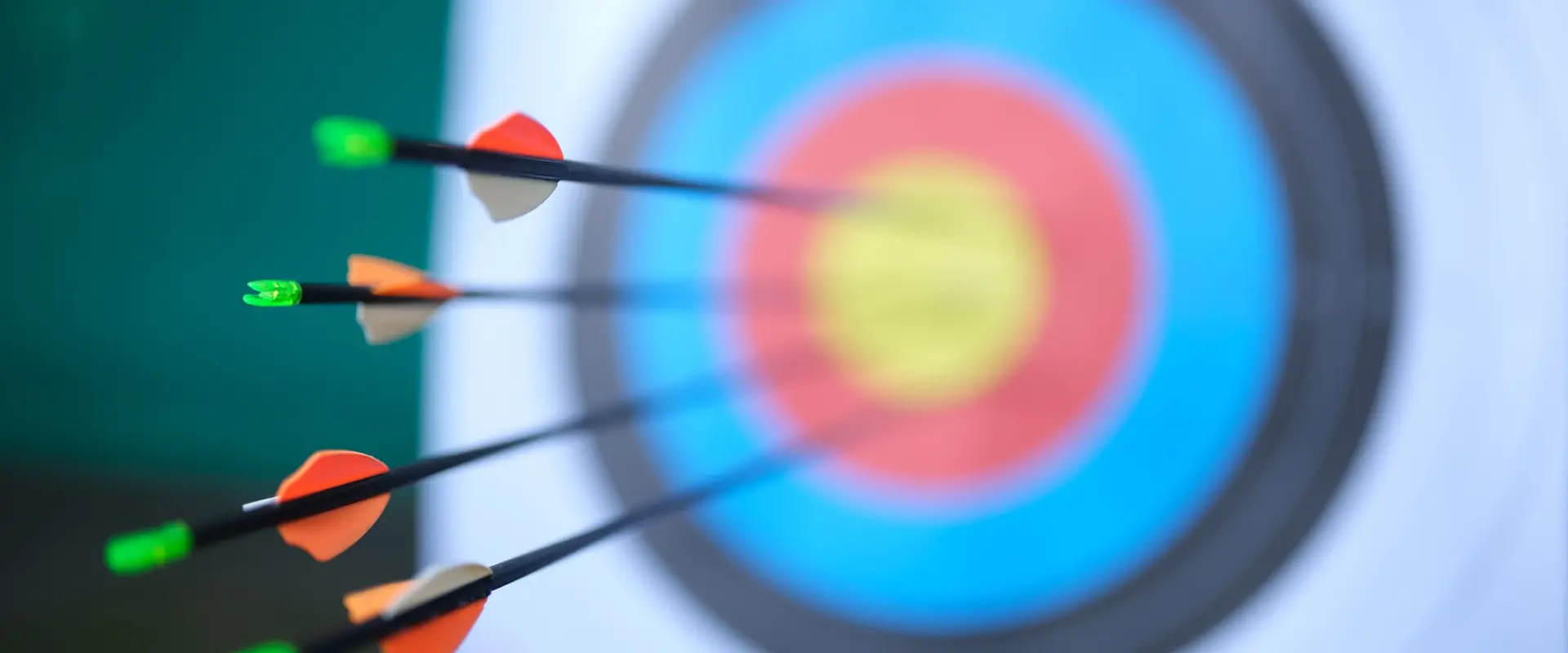 Zielscheibe mit 4 Pfeilen