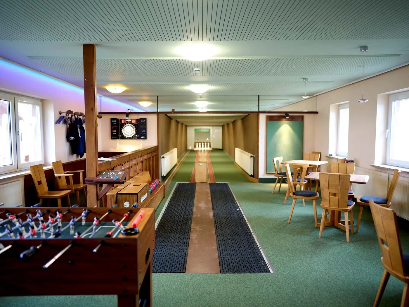 Kegelbahn Innenansicht