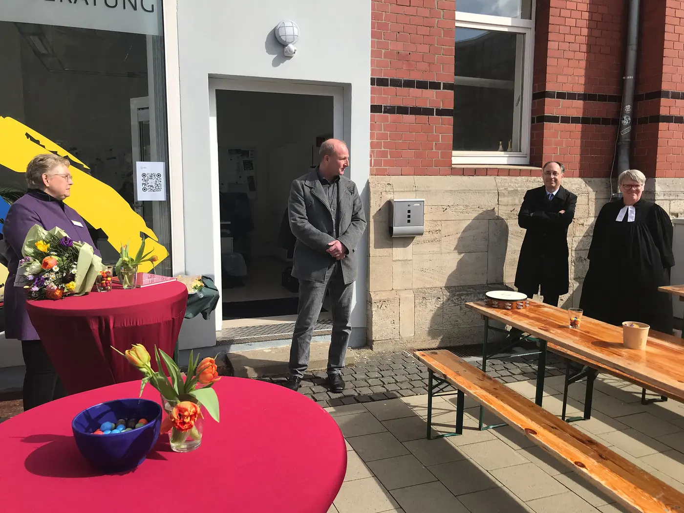 Volker Wagner bei der Eröffnung der Beratungsstelle Elise.
