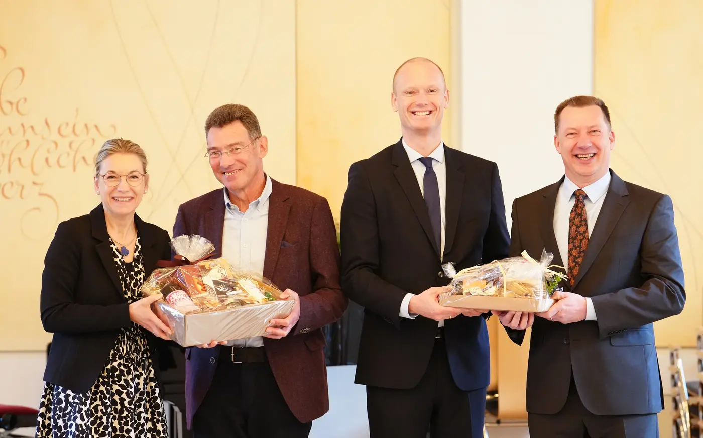 Abschiedsfeier Dr. Schwippel mit Frau Gümmer, Dr. Wolff, Dr. Cuhl und Dr. Schwippel