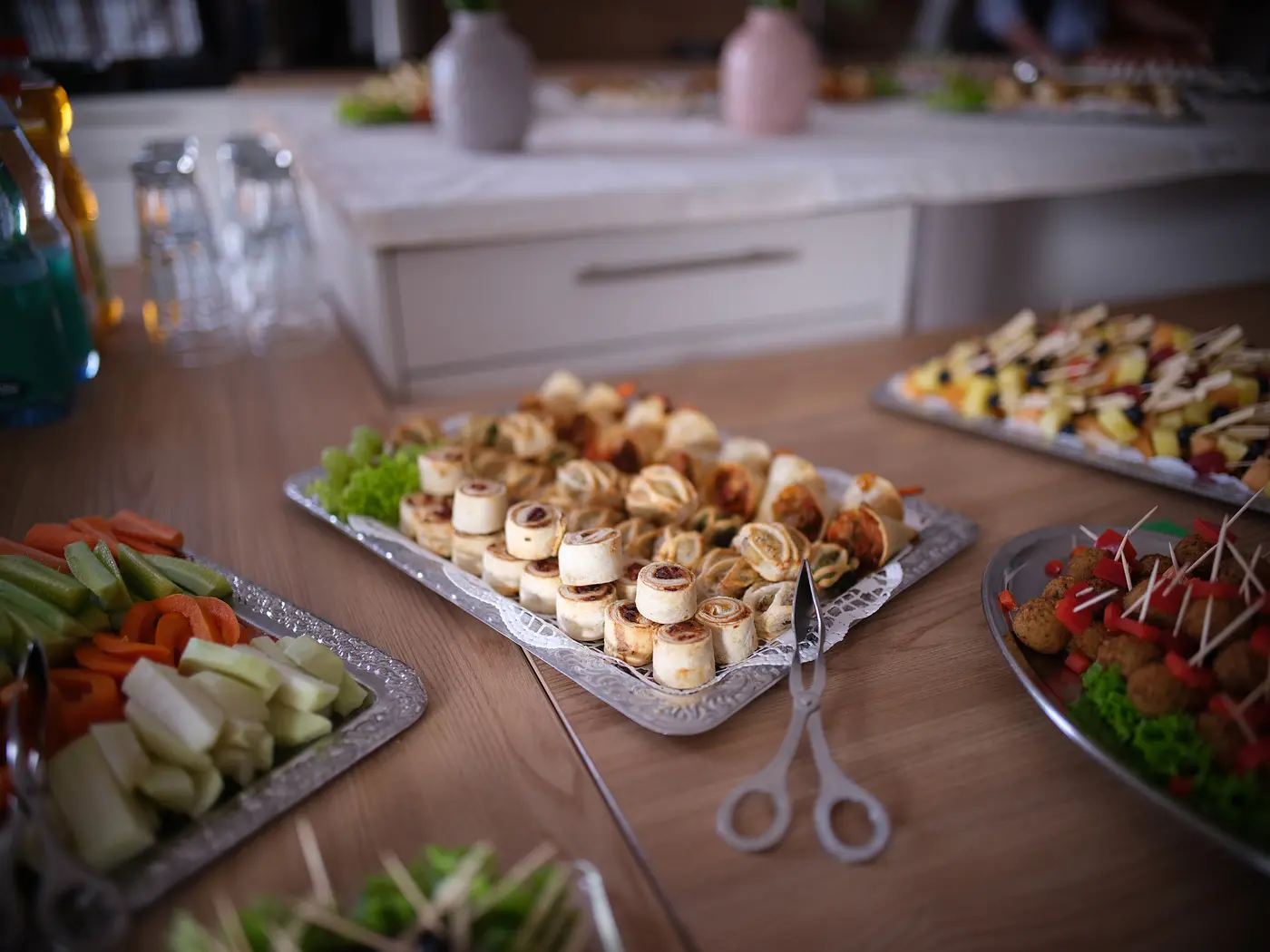 Das Buffet bei der Eröffnung Haus "Lebensglück" in Gifhorn-Gamsen.